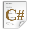 x, Text, Csharp WhiteSmoke icon