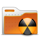 Radioactive, Folder, Burn Chocolate icon