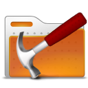 Folder, tool, hammer Chocolate icon
