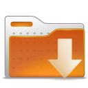 download, Arrow, Folder, Down Chocolate icon