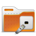 Folder, Remote, network Chocolate icon