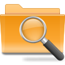 search, Folder Goldenrod icon