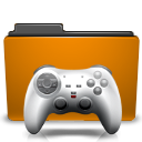 Folder, Orange, Games DarkGoldenrod icon