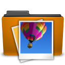 Folder, picture, image, Orange DarkGoldenrod icon