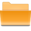 Orange, Folder Goldenrod icon