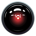 light, red, space, 9000, hal Black icon