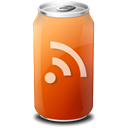 feed, Can, drink, Rss Black icon