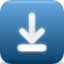 Arrow, Bottom, download, Blue SteelBlue icon