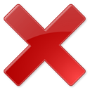 Close, no, reject, delete, Exit, wrong, Cancelled Firebrick icon