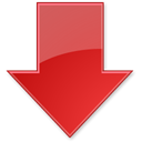 red, Arrow, Up Black icon