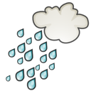 showers, weather Black icon