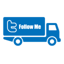 twitter, truck, Follow me, transportation DarkCyan icon