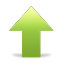 Arrow, upload, Up Black icon