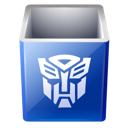 Bin, Empty, Decepticon, transformers, recycle Black icon