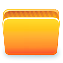 Folder, Orange, open Goldenrod icon