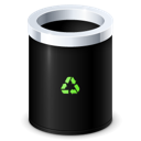 recycle bin, Garbage, Empty Black icon