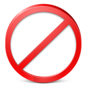 Exit, restricted, stop Black icon