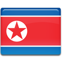 Korea, flag, north Crimson icon