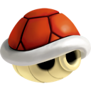 Shell, red Black icon
