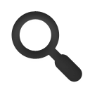 Find, zoom, search Black icon