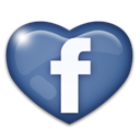 Facebook, love, Heart Black icon