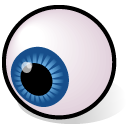 view, watch, beos, eyeball Black icon