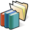 Folder, Library Black icon