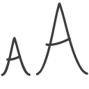 A, Fonts Black icon