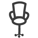 Chair, wheel Black icon