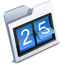 Calendar, Folder Black icon