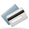 Credit cards, ecommerce, shopping Black icon