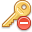 Key, delete Black icon