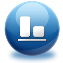 Align, Bottom SteelBlue icon