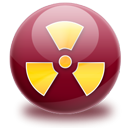 Burn, radio active, nuclear Maroon icon