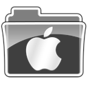 Folder, Logo, Apple Black icon