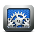gears, settings, Utilities, preferences, system, execute Black icon