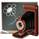 school, Camera, Black board DarkSlateGray icon