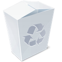 Garbage, Trash, Full, recycle bin LightGray icon