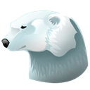 Animal, polar, bear Black icon