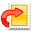 Export, mail Black icon