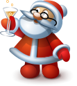 christmas, santa Black icon