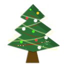 christmas, Tree Black icon