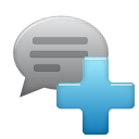Add, Comment SteelBlue icon
