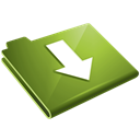 Folder, download, Arrow Black icon