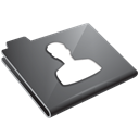 user, grey Black icon