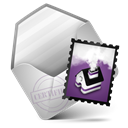 mail, purple Black icon