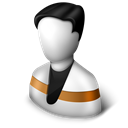 Orange, user Black icon