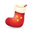 sock, christmas Black icon