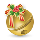 christmas, bell Black icon