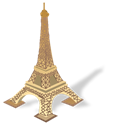 tower, Eiffel, paris, france Black icon